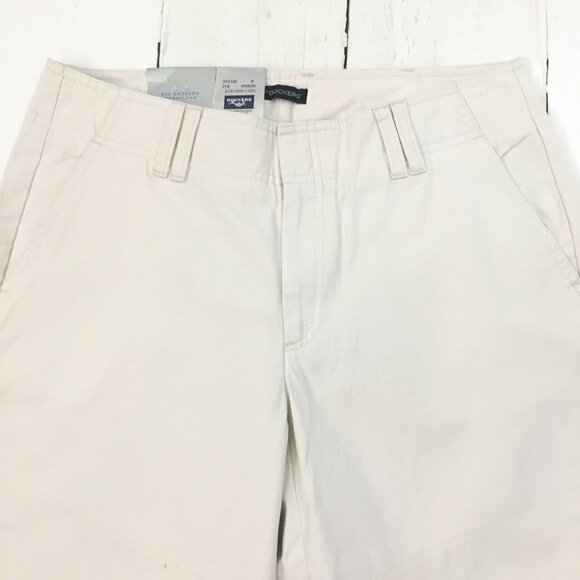 Dockers Women's size 8 Capris Cropped Pants Off White Stone Lower Waist NEW - Picture 4 of 7